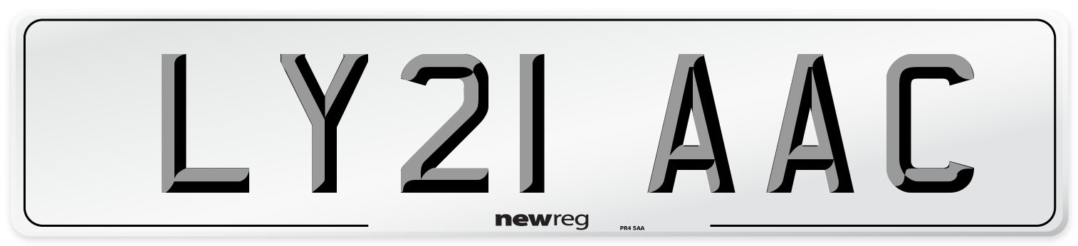 LY21 AAC Number Plate from New Reg